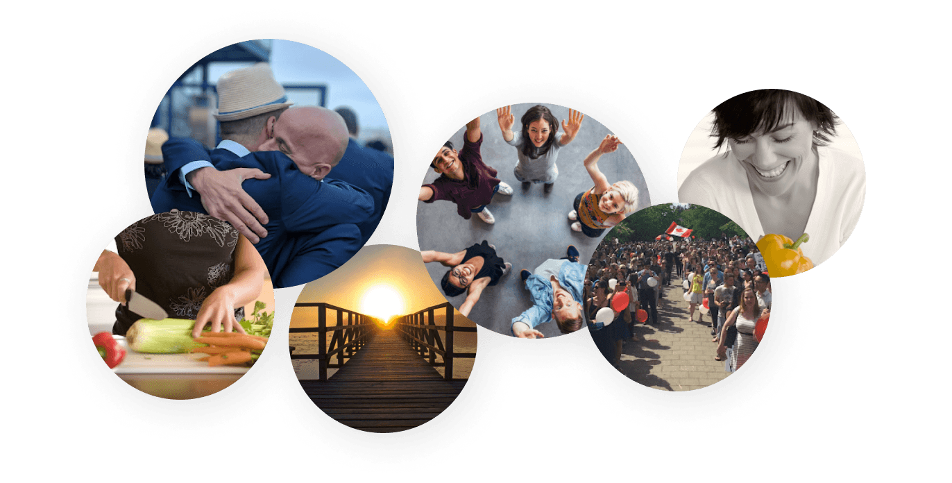 Cluster of images depicting Absolute's goals